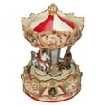 thumbnail image 1 of Northlight Clown and Cupid Animated Musical Carousel - 6.5" - Cream and Gold, 1 of 4