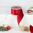thumbnail image 1 of Northlight Club Pack of 12 Red and Gold Wired Christmas Craft Ribbon Spools 2.5" x 120 Yards, 1 of 6