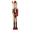 thumbnail image 1 of Northlight Commercial Size Christmas Nutcracker with Scepter - 5' - Red and Gold, 1 of 4