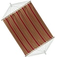 thumbnail image 1 of Northlight Cotton Striped Hammock - 75" x 59" - Red and Green, 1 of 8
