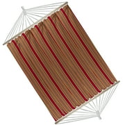 Northlight Cotton Striped Hammock - 75 x 59 - Red and Green