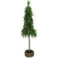 thumbnail image 1 of Northlight Downswept Iced Artificial Christmas Tree Wood Base - 29.5" - Unlit, 1 of 3