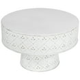 thumbnail image 1 of Northlight Embossed Round Iron Cake Stand - 11.75" - White, 1 of 5