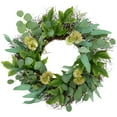 thumbnail image 1 of Northlight Eucalyptus and Olive Leaf Twig Spring Wreath, 24-Inch, 1 of 6