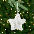 thumbnail image 1 of Northlight Faux Fur Plush Star Christmas Ornaments - 4.75" - White - Set of 4, 1 of 7