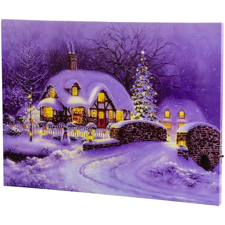 Home for the Holidays Fully Illuminated LED Wall Art