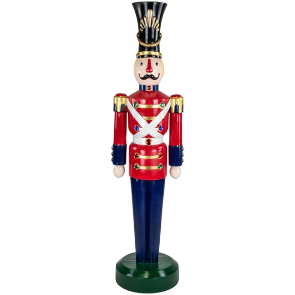 Northlight Fiberglass Commercial Christmas Toy Soldier with Jewels - 6.25'