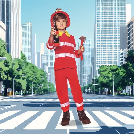 Northlight Firefighter Boys Halloween Children's Costume - Ages 4-6 Years