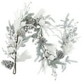 thumbnail image 1 of Northlight Flocked Pinecones and Berries Artificial Pine Christmas Garland - 6' x 8" - Unlit, 1 of 8