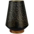 thumbnail image 1 of Northlight Floral Laser-Cut Table Iron Lamp With Wooden Base - 10.75" - Black, 1 of 6
