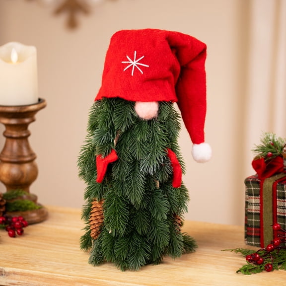 Northlight Frosted Gnome Tree Artificial Christmas Decoration - 14"