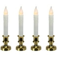 thumbnail image 1 of Northlight Frosted LED Flickering Window Candles with Timer - 8.5" - Set of 4, 1 of 9