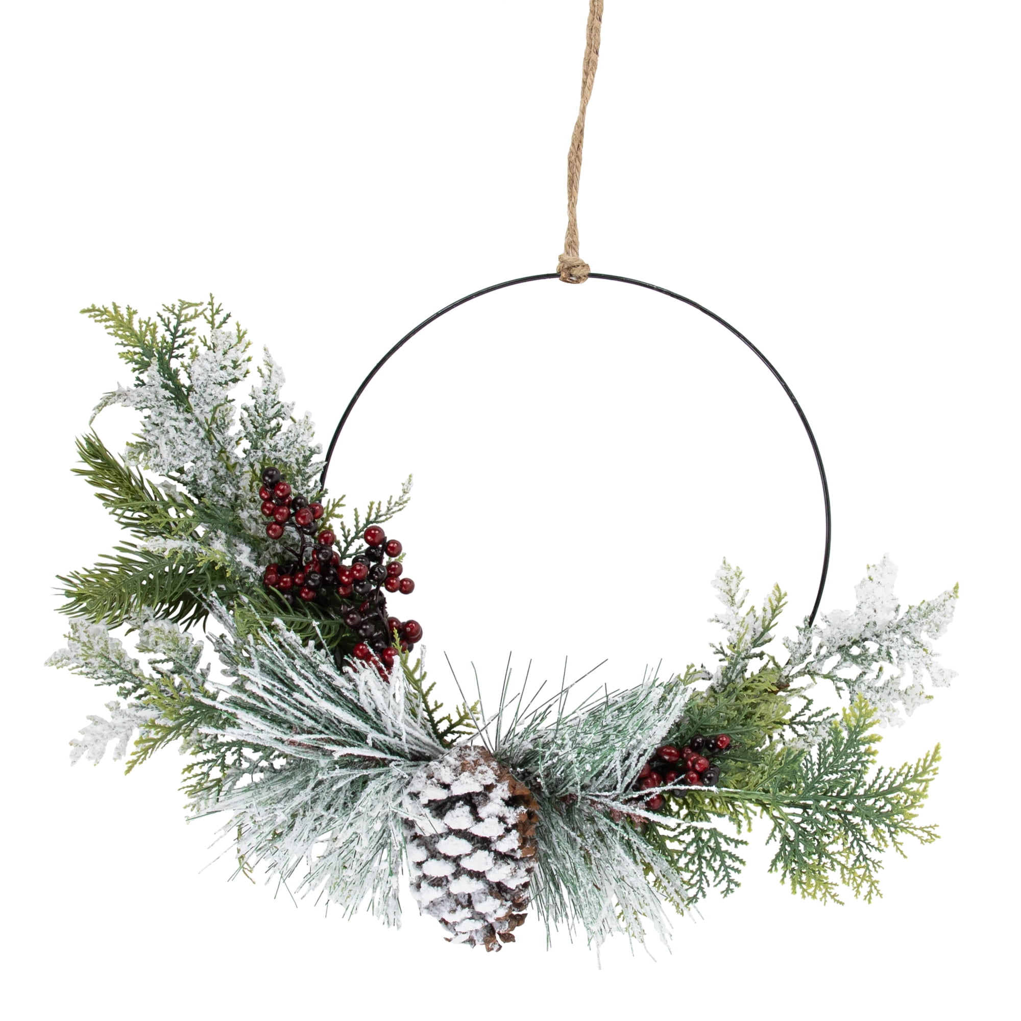 Frosted Pinecone and Berry 16'' Artificial Christmas Wreath