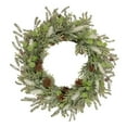 thumbnail image 1 of Northlight Frosted Pine and Pinecone Christmas Wreath, 30-Inch, Unlit, 1 of 4