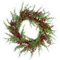 thumbnail image 1 of Northlight Frosted Red Berries Artificial Christmas Wreath 26", 1 of 6