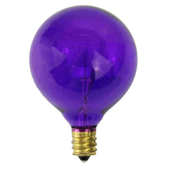 G50 Incandescent Replacement Christmas Bulbs - Purple - 25ct