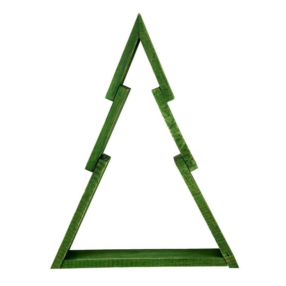 Northlight Geometric Wooden Christmas Tree Display - 12" - Green
