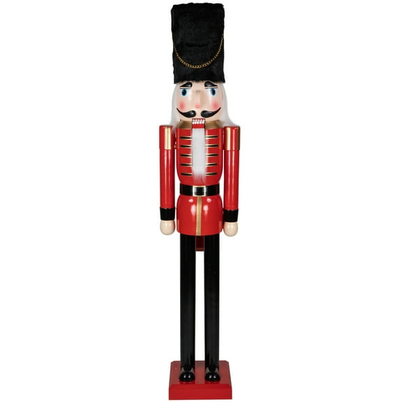 Northlight Giant Commercial Size Wooden Christmas Nutcracker Soldier - 6' - Red and Black