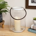 thumbnail image 1 of Northlight Glass Hurricane Pillar Candle Lantern with Metal Frame - 18" - White, 1 of 7