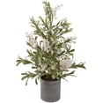 thumbnail image 1 of Northlight Glitter Frost Foliage Berry Potted Christmas Artificial Plant - 24", 1 of 3