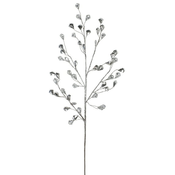 Northlight Glittered Artifcal Christmas Twig Spray - 30" - Silver
