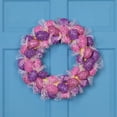 thumbnail image 1 of Northlight Glittered Small Artificial Easter Egg Wreath with Mesh Ribbons - 20", 1 of 8