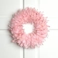 thumbnail image 1 of Northlight Glittered Feathers Small Artificial Christmas Wreath - 14.5" - Unlit - Pink, 1 of 5