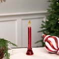 thumbnail image 1 of Northlight Glittered LED Flameless Christmas Candle - 9.25" - Red, 1 of 7