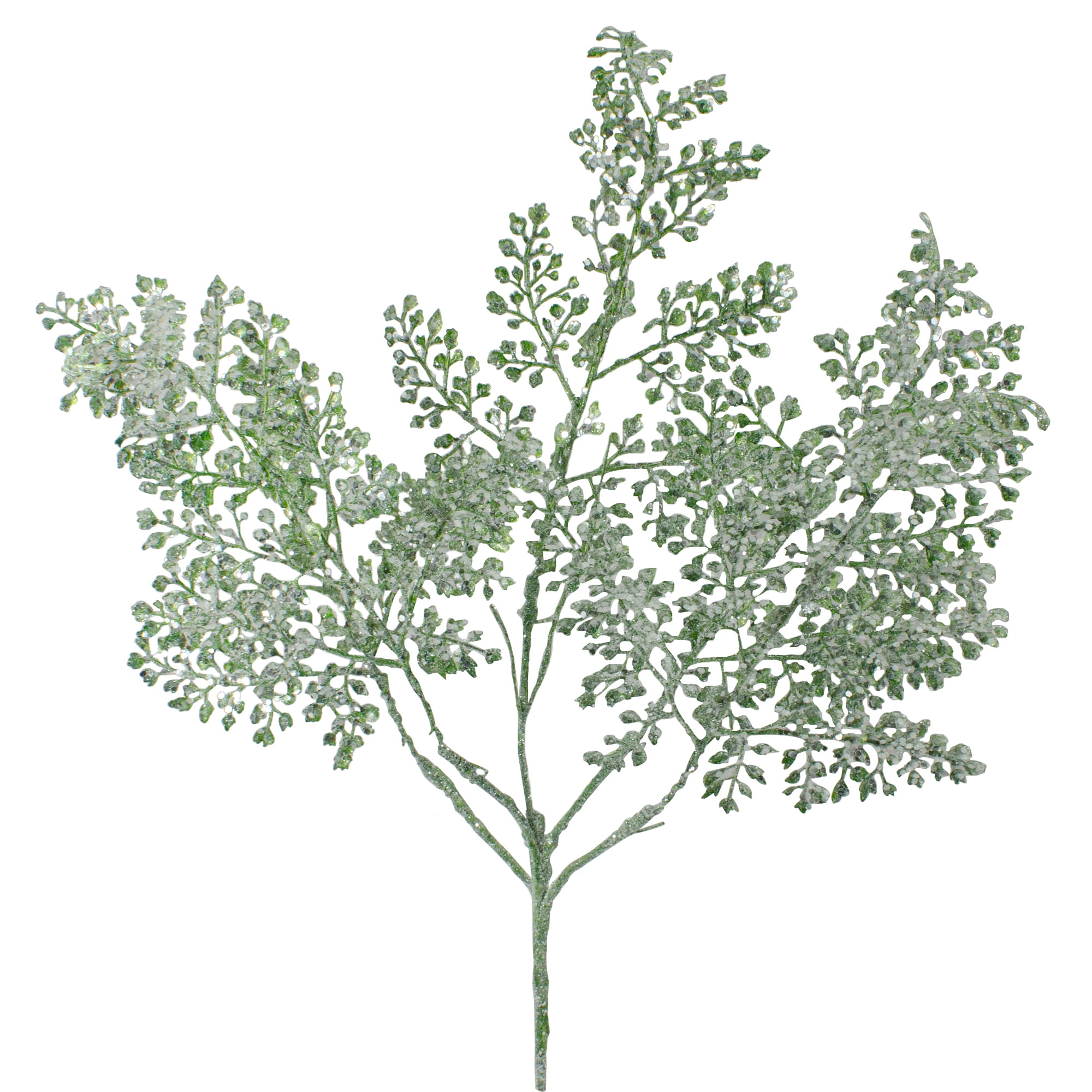 Northlight Glittered Leaves Artificial Christmas Spray - 18" - Green