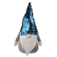 thumbnail image 1 of Northlight Gnome with Flip Sequin Hat Christmas Figure - 17" - Blue and Silver, 1 of 7