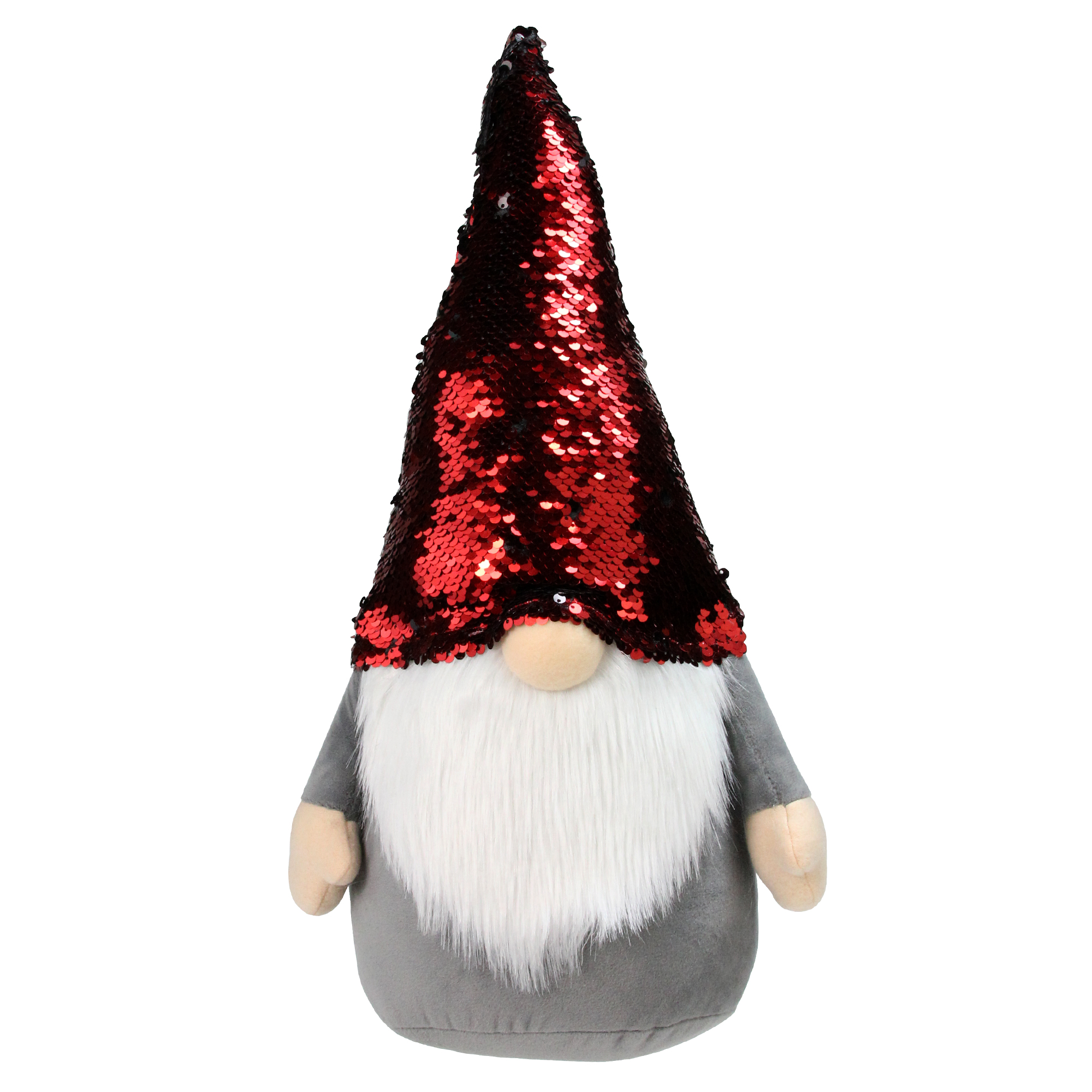 Northlight Gnome with Flip Sequin Hat Christmas Figure - 18" - Red and ...
