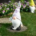 thumbnail image 1 of Northlight Gnome with Flower Outdoor Garden Statue - 18", 1 of 7