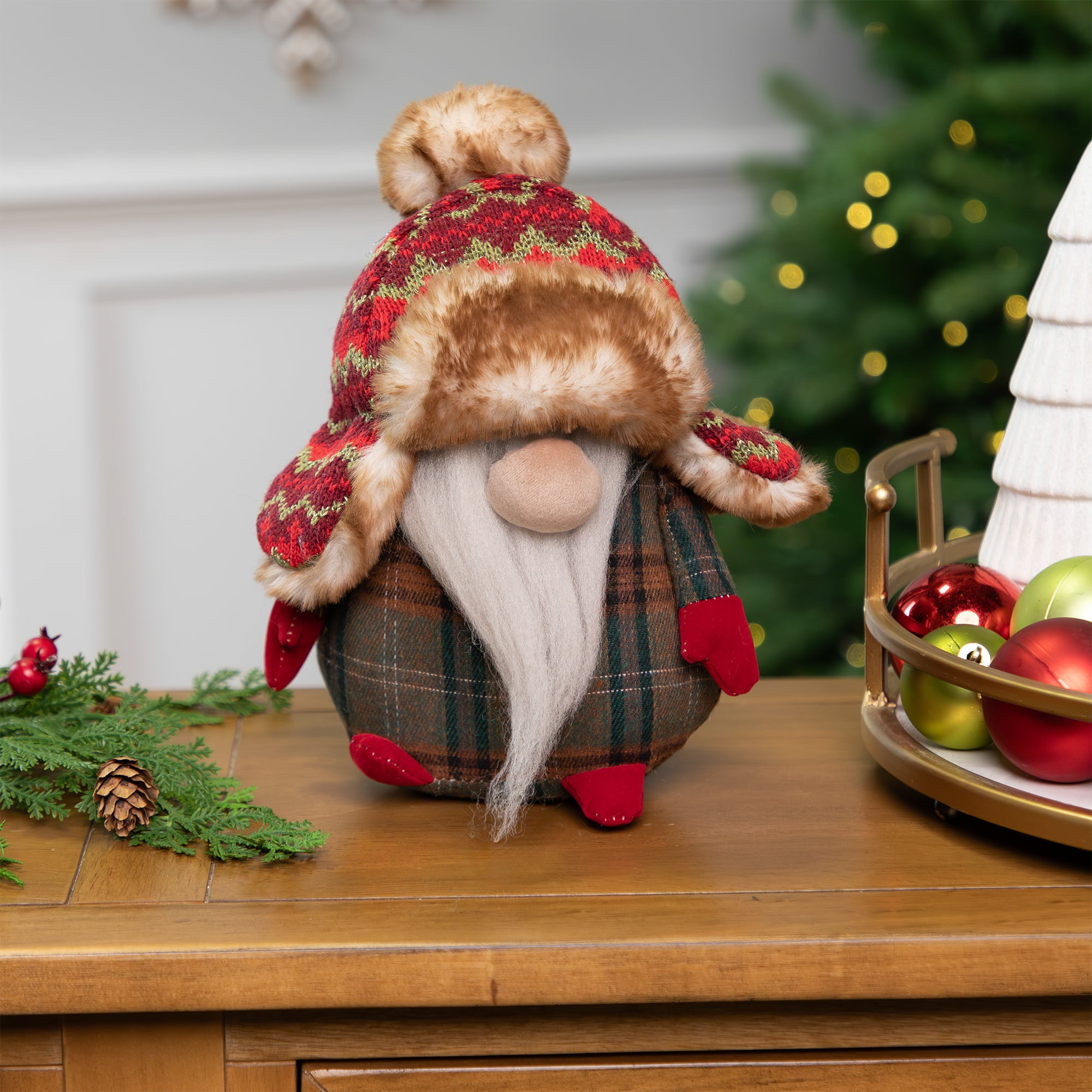 Northlight Gnome with Knitted Trapper Hat Christmas Figure - 7.75"