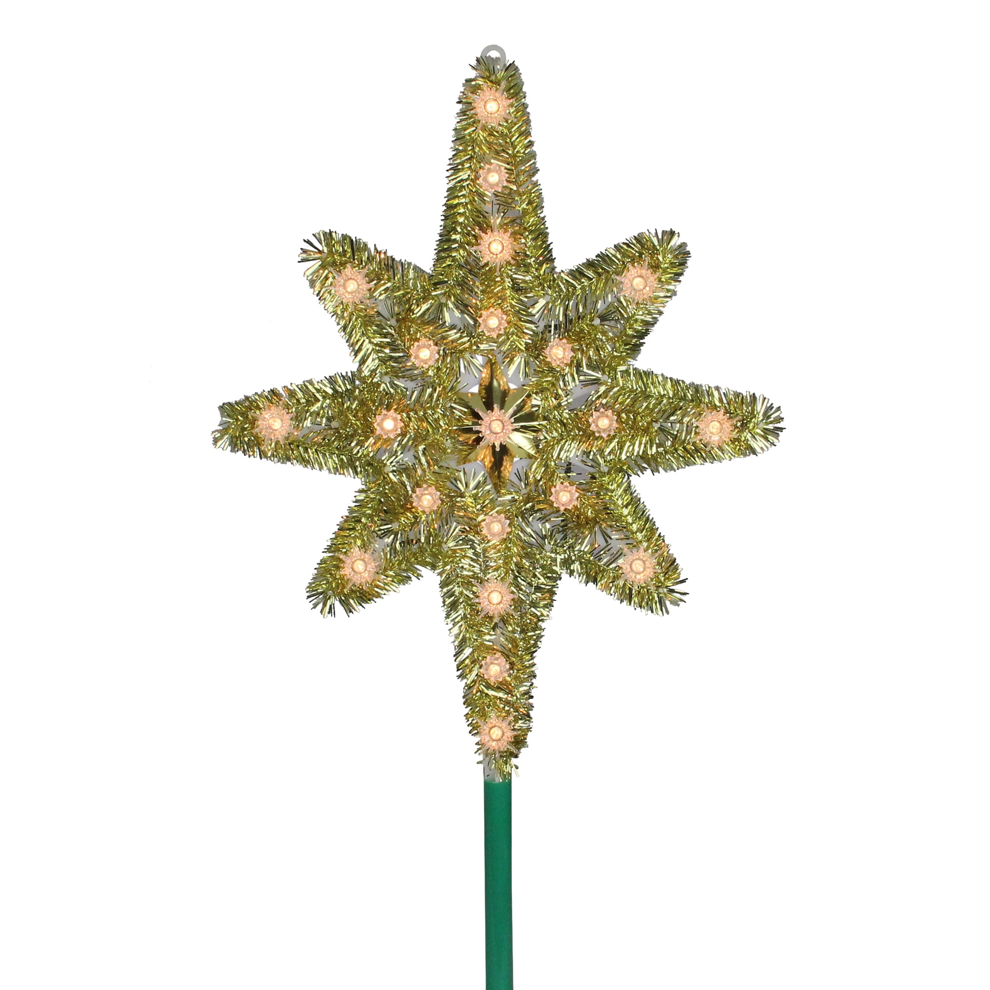 Northlight Green Plastic Christmas Tree Topper, 21"