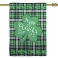 thumbnail image 1 of Northlight Happy St. Patrick's Day Plaid Outdoor House Flag - 28" x 40", 1 of 7