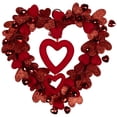 thumbnail image 1 of Northlight Heart Shaped Glittered Valentine's Day Wreath - 22" - Red, 1 of 5