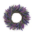thumbnail image 1 of Northlight Heather Spring Artificial Floral Wreath, Purple 22-Inch, 1 of 4