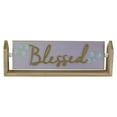 thumbnail image 1 of Northlight Hinged Plaque with "Blessed" Embossed Lettering Decoration - 13.25", 1 of 4