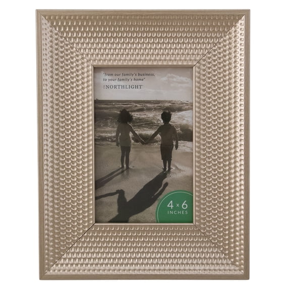 Northlight Honeycomb Rectangular Picture Frame - for 4" x 6" Photo - 13.25" - Champagne Gold
