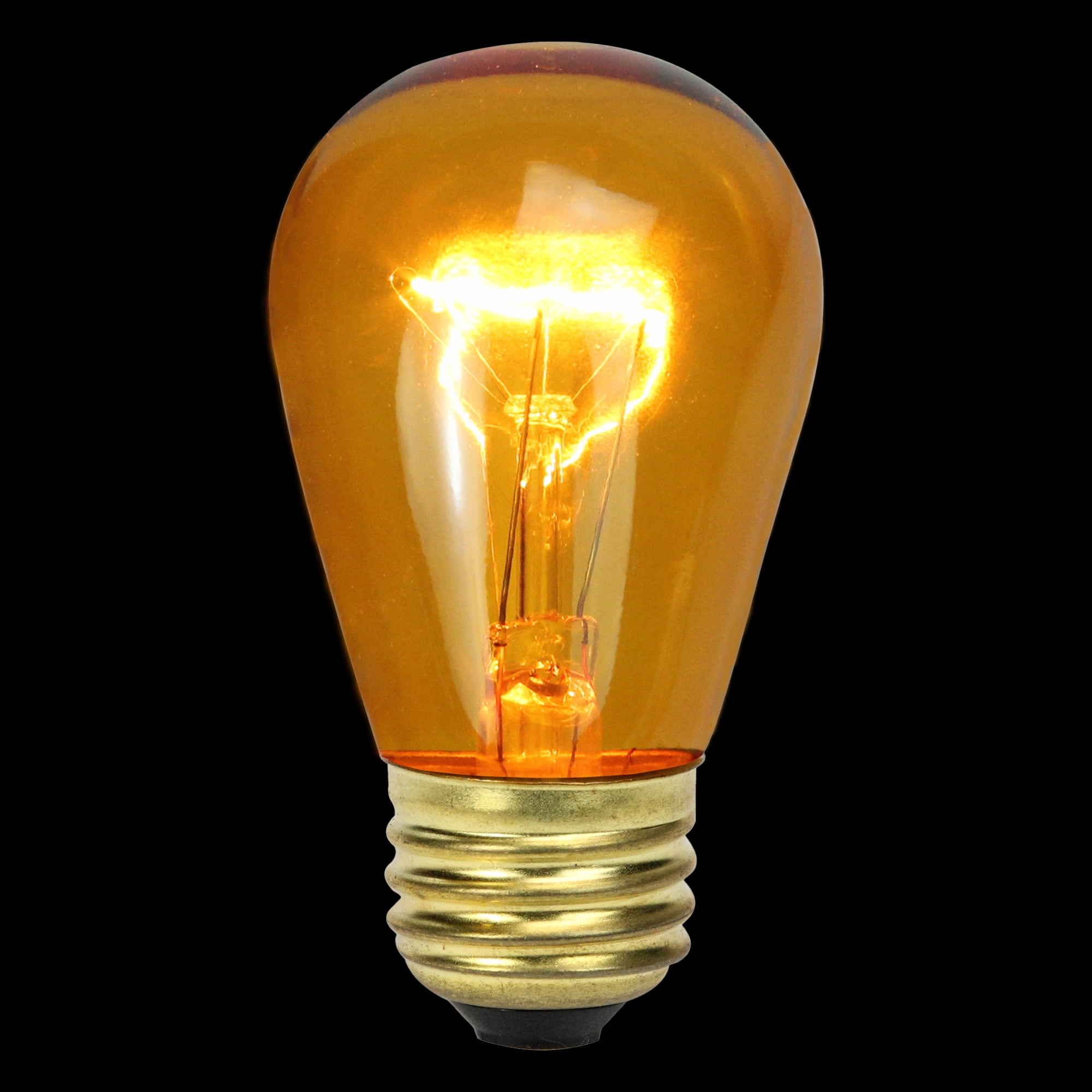 Northlight Incandescent S14 Transparent Edison Style Christmas Replacement Bulbs - Orange - Pack of