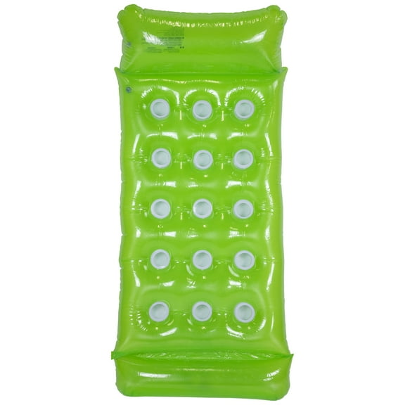Northlight Inflatable 15-Pocket Swimming Pool Lounge - 64.75" - Green