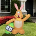 thumbnail image 1 of Northlight Inflatable LED Lighted Easter Bunny with Egg Outdoor Decoration - 4', 1 of 7
