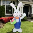 thumbnail image 1 of Northlight Inflatable Lighted Standing Easter Bunny with Egg Outdoor Decoration - 7', 1 of 8
