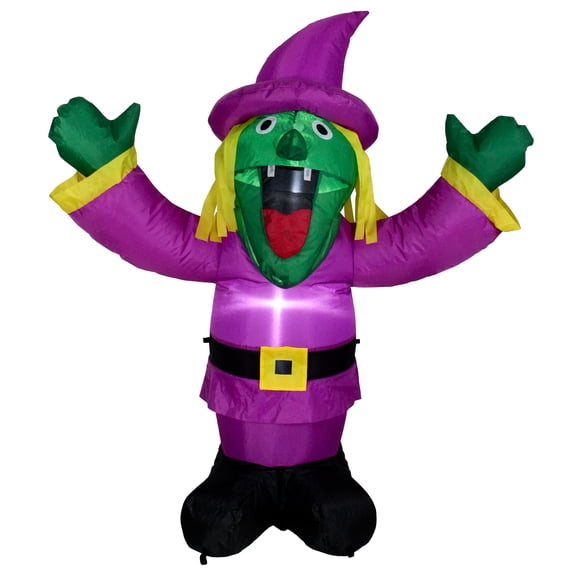 Northlight Inflatable Lighted Witch Outdoor Halloween Decoration - 3.5' - Warm White Lights