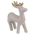 thumbnail image 1 of Northlight Iridescent Glitter Ceramic Reindeer Christmas Figure - 6" - Pink, 1 of 4