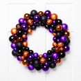 thumbnail image 1 of Northlight Jack-O-Lanterns Shatterproof Ball Ornament Halloween Wreath - 24" - Unlit, 1 of 10