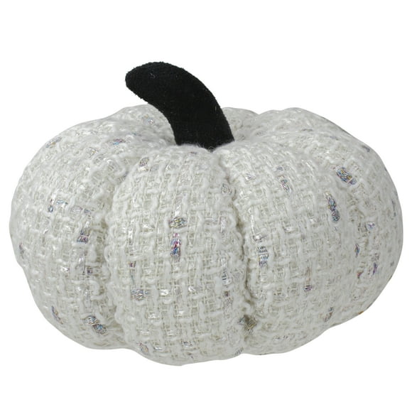 Northlight Knitted Fall Harvest Pumpkin - 7" - Ivory