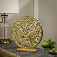 thumbnail image 1 of Northlight Koi Fish with Lotus Flower Sculpture with Wooden Base - 13.5", 1 of 4