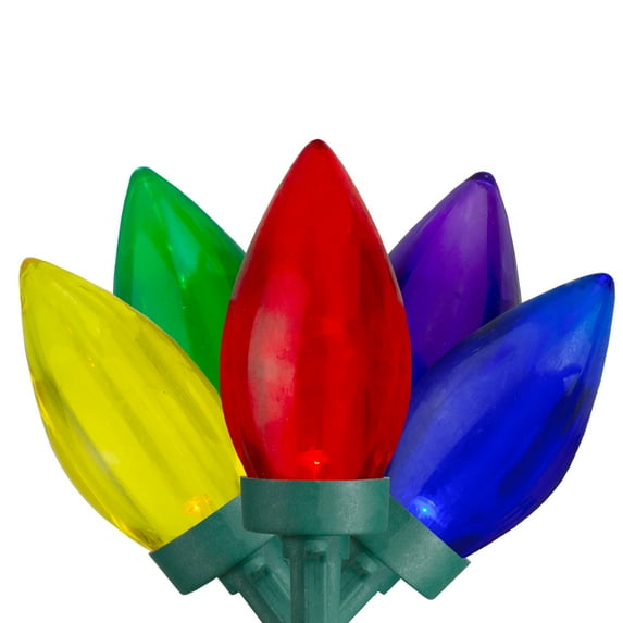 Northlight LED C9 Transparent Christmas Lights - Multi-color - 20.25' Green Wire - 50ct