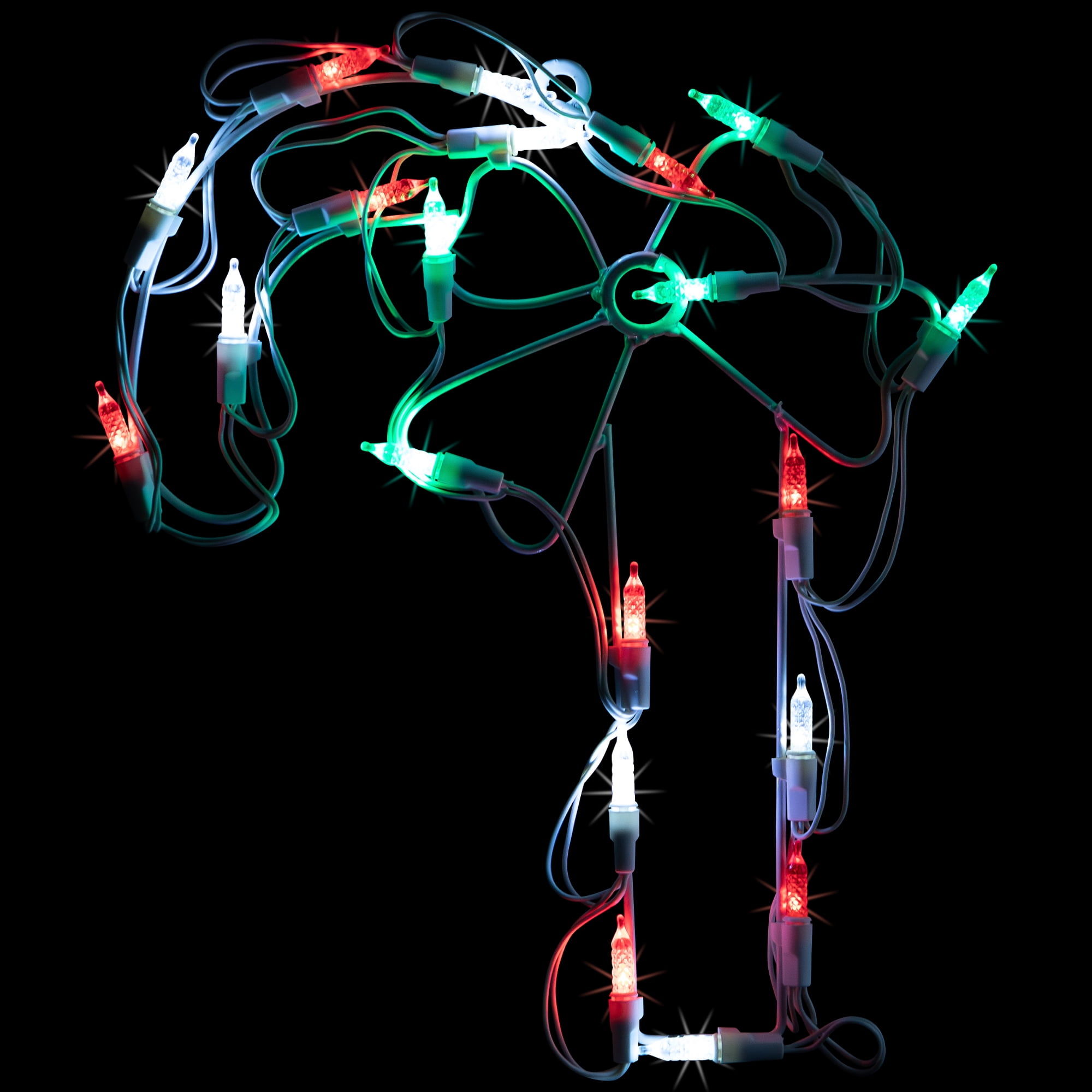 Northlight LED Candy Cane Window Silhouette Christmas Decoration - 12" - Multicolor Lights
